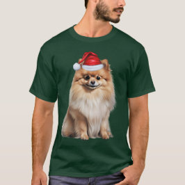 Camiseta Amante de perro pomerania divertido Navidad