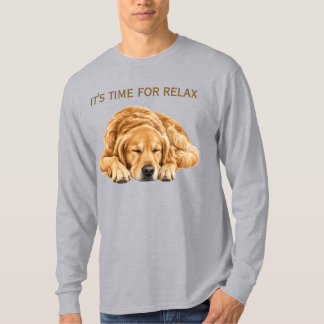 Camiseta Amante de Perro Retriever Dorado Durmiendo Adorabl