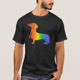 Camiseta Amante de perros Dachshund Arcoíris