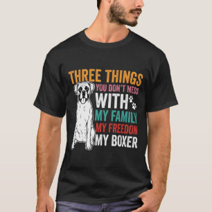 Camiseta Amante de Perros de la Familia Boxer Libertad