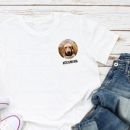 Camiseta Amante de Perros Pequeño Círculo de Foto Personali