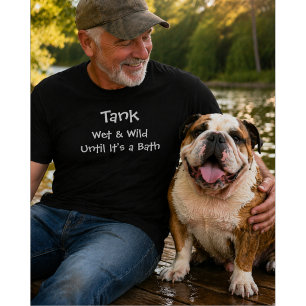 Camiseta Amante de Perros Personalizado Mojado y Salvaje