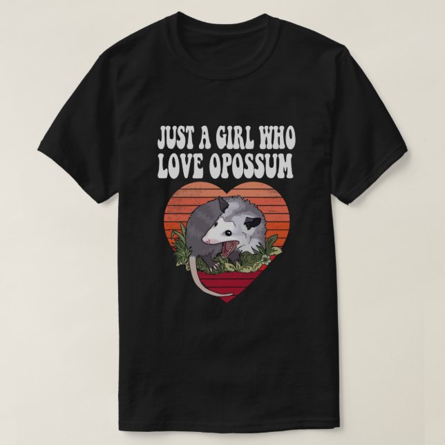 Camiseta amante de possum Un Chica que ama a los opossumos (Diseño del anverso)