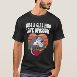 Camiseta amante de possum Un Chica que ama a los opossumos