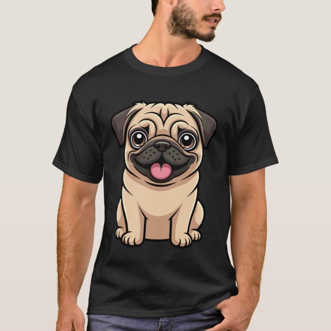 Camiseta Amante de Pug Adorable (Anverso)