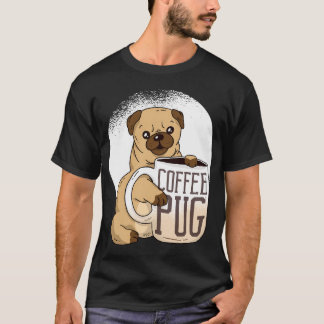 Camiseta Amante de Pug de Café Adorable