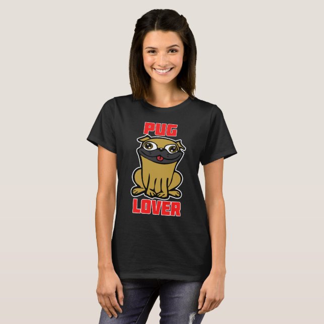 Camiseta Amante de Pugs #3 (Anverso completo)