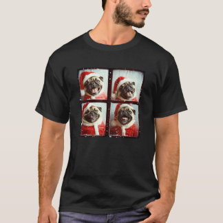 Camiseta Amante de Pugs de Navidad Foto de Perro Hombres Mu