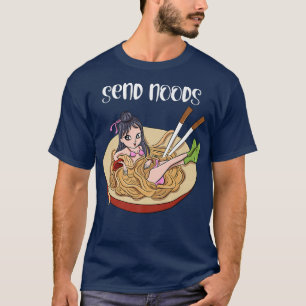 Camiseta Amante De Ramen Divertida Chica Dentro De Tazón En