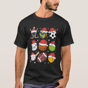 Camiseta Amante de Santa Deportes Navidad Deporte Pelota Ju