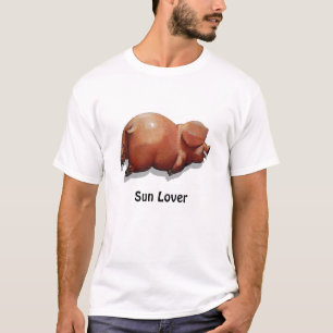 Camiseta Amante de Sun: Asación del cerdo en sol: El