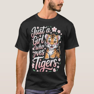 Camiseta Amante de tigres solo una chica club de fans de ga