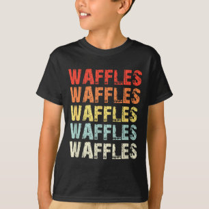 Camiseta Amante de Waffles Retro Divertido Regalo de Amor d