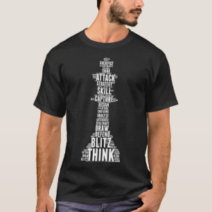 Camiseta Amante del ajedrez de Word Cloud Chess King