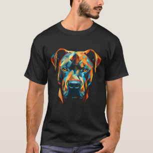 Camiseta Amante del American Staffordshire Terrier Geométri