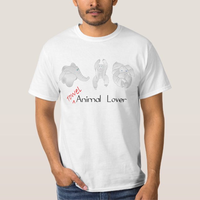 Camiseta Amante del animal de la toalla (Anverso)