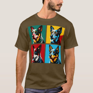 Camiseta Amante del arte del perro del ganado vacuno austra