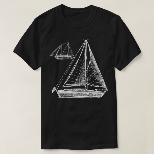 Camiseta Amante del barco de vela del Océano antiguo  (Diseño del anverso)