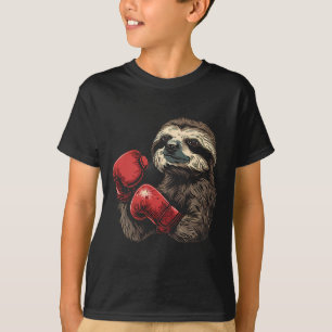 Camiseta Amante del boxeo de perezoso Guantes de boxeo Kick