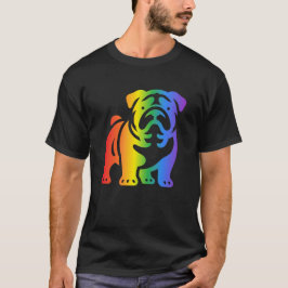 Camiseta Amante del Bulldog Arcoíris
