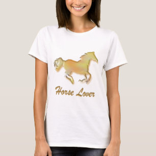 Camiseta Amante del caballo en oro