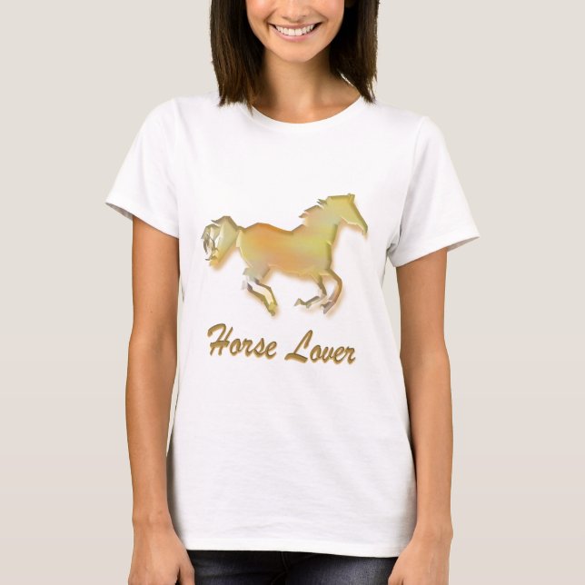 Camiseta Amante del caballo en oro (Anverso)