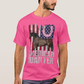 Camiseta Amante del caballo montando cuarto americano patri