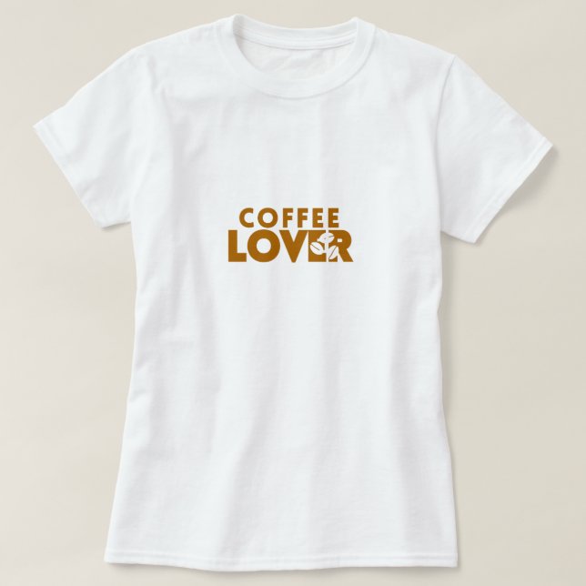 Camiseta Amante del café (Diseño del anverso)