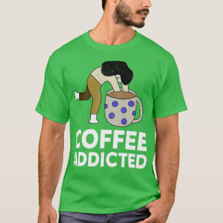 Camiseta amante del café adicto al café