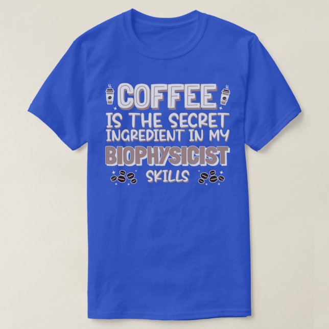 Camiseta Amante del café Biofísico (Diseño del anverso)