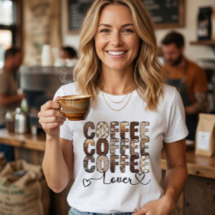 Camiseta Amante del café. Café. Café.
