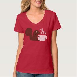 Camiseta Amante del café de la ardilla