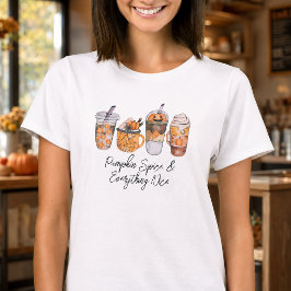Camiseta Amante del Café de Otoño con Especias de Calabaza 