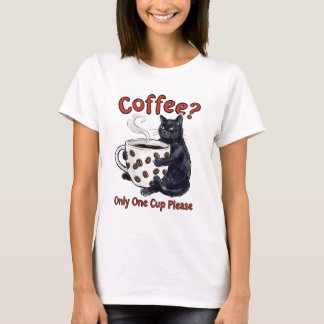 Camiseta Amante del café gato sarcasmo