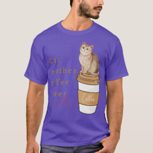 Camiseta amante del café madre del gato 109