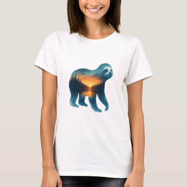 Camiseta Amante del camping de perezoso (Anverso)