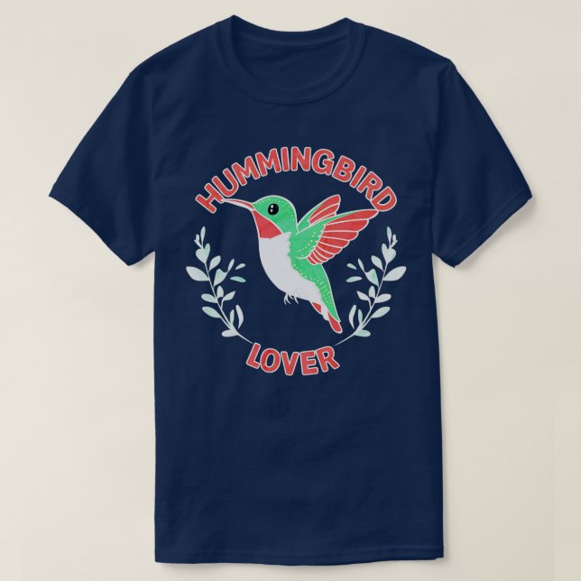 Camiseta amante del colibrí (Diseño del anverso)