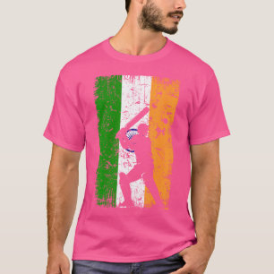 Camiseta Amante del cricket con bandera india