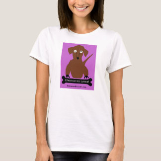 Camiseta "Amante del Dachshund" en rosa