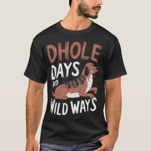 Camiseta Amante del dhole vida silvestre cánido perro salva