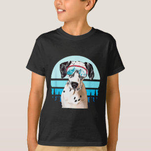 Camiseta amante del esquí dálmata invierno montaña perro de
