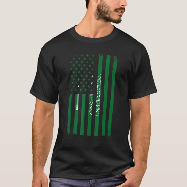 Camiseta Amante del fútbol saudita Arabia Saudita Bandera S (Anverso)