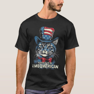 Camiseta Amante del gato del 4 de julio, Orgulloso de ser u