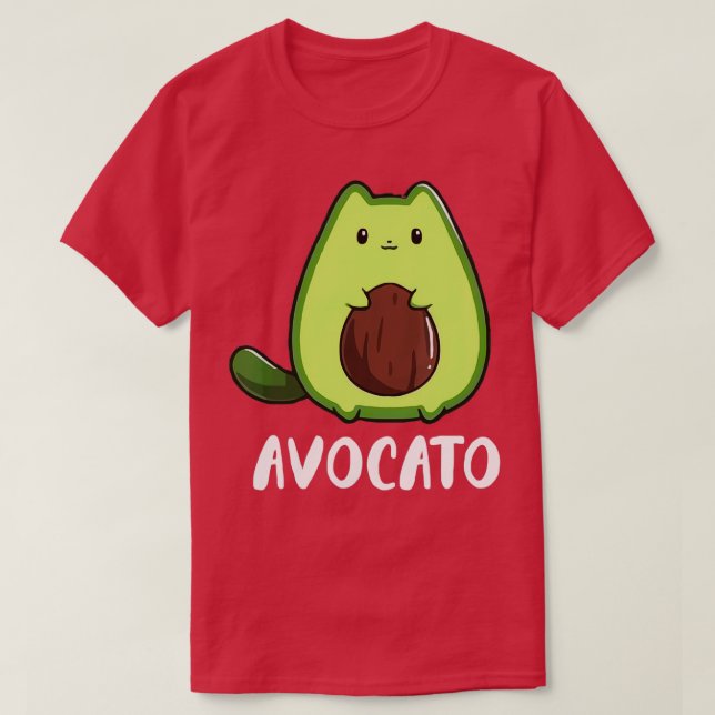 Camiseta amante del gato divertido aguacate gato divertido  (Diseño del anverso)