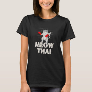 Camiseta Amante del gato tailandés Meow Thai Muay Kitty Art