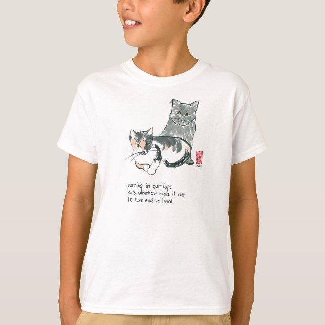 Camiseta amante del gato tee-American Apparel kid (Anverso)