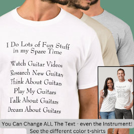 Camiseta Amante del guitarrista - Lo que hago en tiempo de
