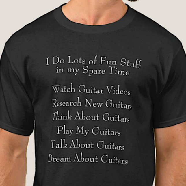 Camiseta Amante del guitarrista - Lo que hago en tiempo de  (Subido por el creador)