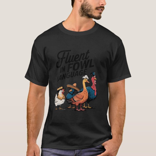 Camiseta Amante del idioma turco del pollo de corral (Anverso)