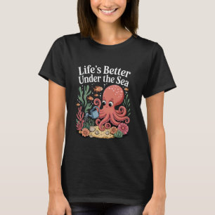 Camiseta Amante del jardín del pulpo Kraken Mar Octo divert